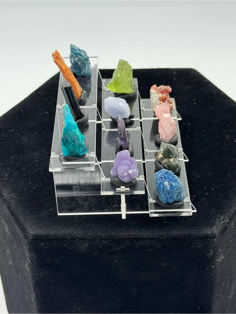 Clear Acrylic 3-Tier Display Stand of Mini Specimens